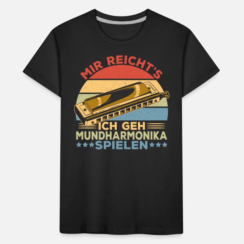 Playing Harmonica Gift Kids' Premium Organic T-Shirt
