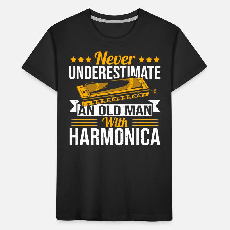 Playing Harmonica Gift Kids' Premium Organic T-Shirt