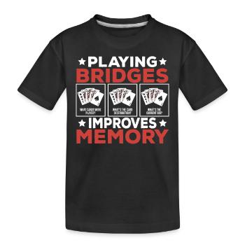 Cadeau pour le jeu de cartes Bridge - T-shirt bio Premium Enfant - noir - Devant