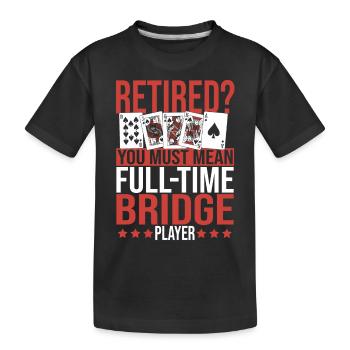 Bridge Kartenspiel Geschenk - Kinder Premium Bio T-Shirt - Schwarz - Vorne
