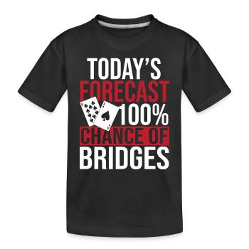 Cadeau pour le jeu de cartes Bridge - T-shirt bio Premium Enfant - noir - Devant