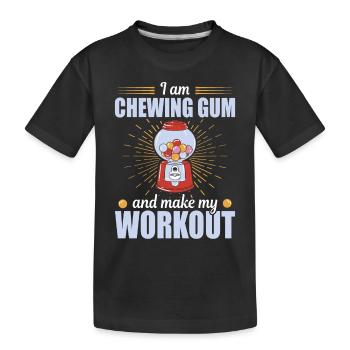 Chewing Gum And Make My Workout Kaugummi - Kinder Premium Bio T-Shirt - Schwarz - Vorne
