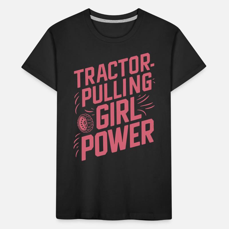 Tractor Pulling Tractor Pulling Tractor Power Farm Kids' Premium Organic T-Shirt