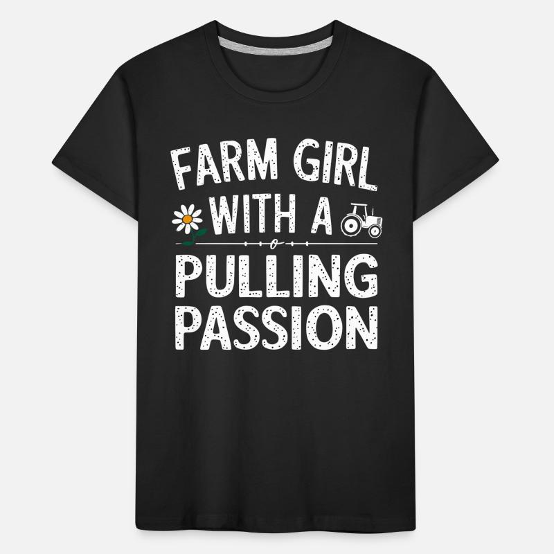Tractor Pulling Tractor Pulling Tractor Power Farm Kids' Premium Organic T-Shirt