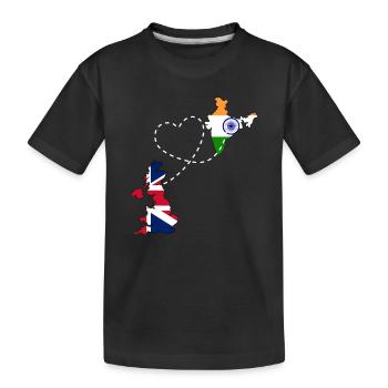 India Indian Hindu Pride Flag Country I Gift - Kids' Premium Organic T-Shirt - black - Front