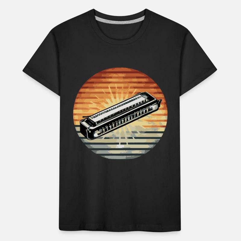 Harmonica Playing Gift Kids' Premium Organic T-Shirt