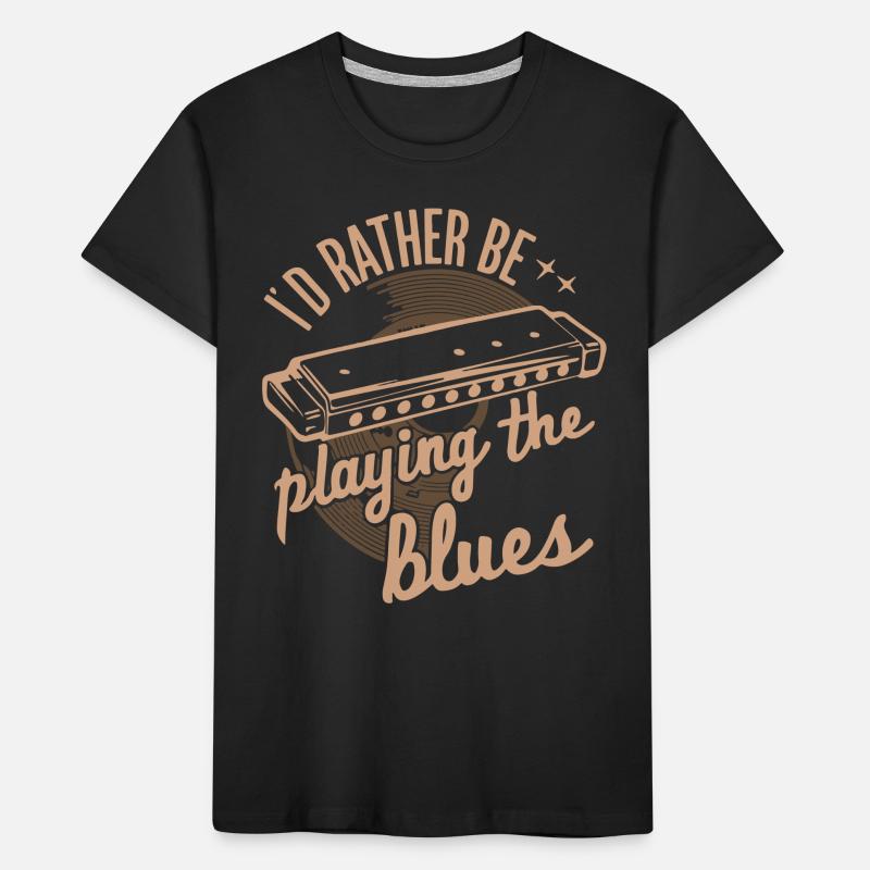 Harmonica Playing Gift Kids' Premium Organic T-Shirt