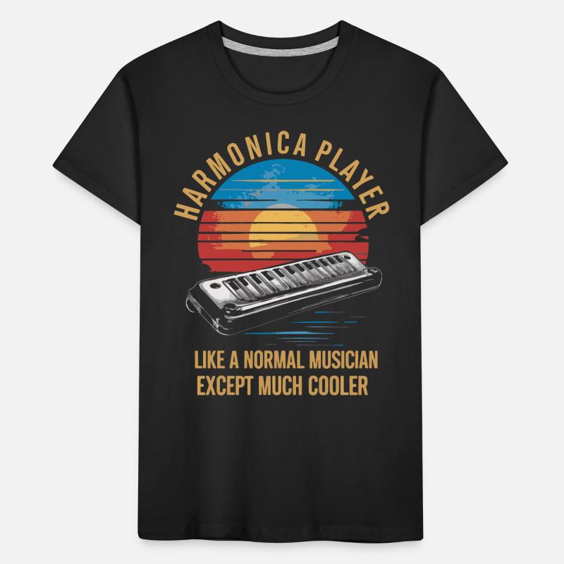Harmonica Playing Gift Kids' Premium Organic T-Shirt