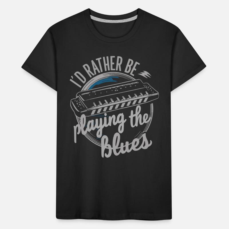 Harmonica Playing Gift Kids' Premium Organic T-Shirt