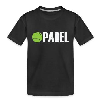 Padel Tennis Sports et Balle - T-shirt bio Premium Enfant - noir - Devant
