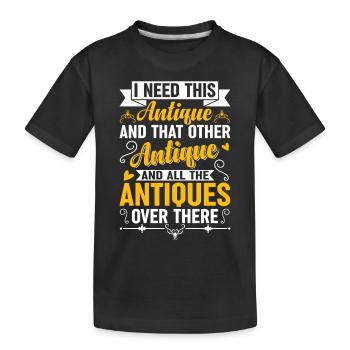 Lustiger Antiker Antique Car Antiquing Collector - Kinder Premium Bio T-Shirt - Schwarz - Vorne