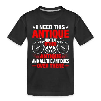 Lustiger Antiker Antique Car Antiquing Collector - Kinder Premium Bio T-Shirt - Schwarz - Vorne