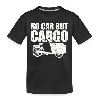 Not a car, but a cargo bike cargo bike - Kids' Premium Organic T-Shirt - black - Front