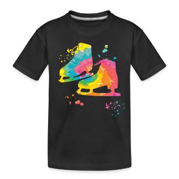 Patinage artistique Patinage sur glace Patinage artistique - T-shirt bio Premium Enfant - noir - Devant