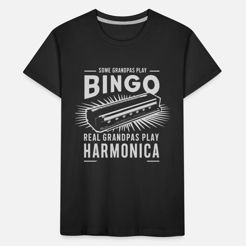 Cadeau de jeu d’harmonica T-shirt bio Premium Enfant