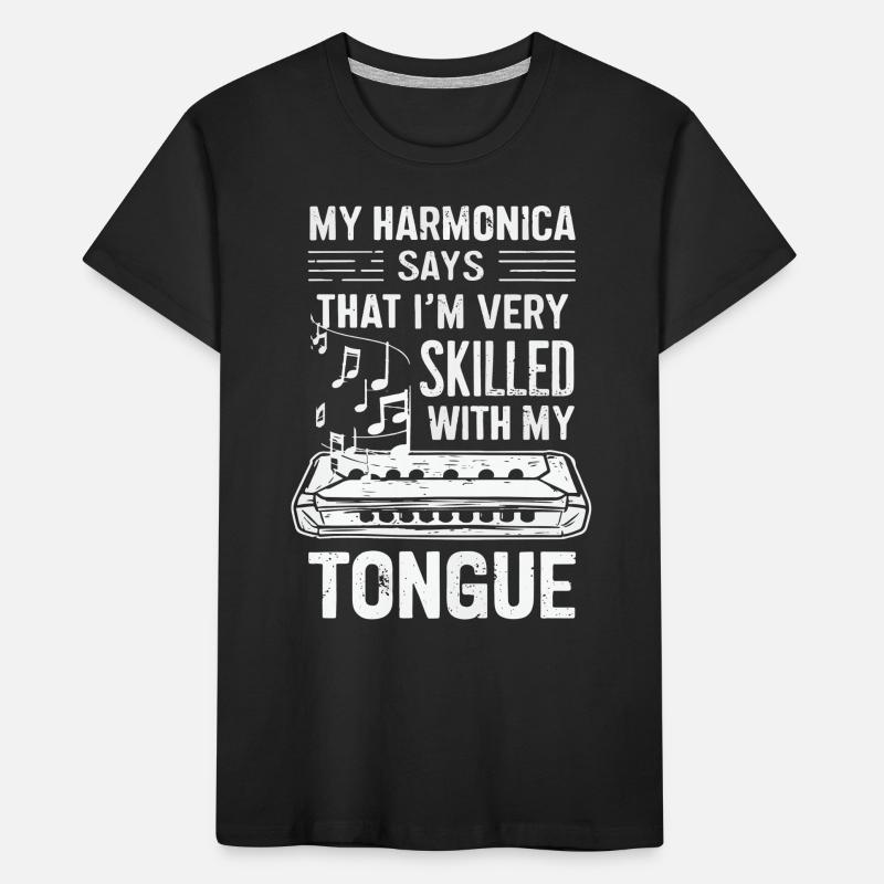 Cadeau de jeu d’harmonica T-shirt bio Premium Enfant