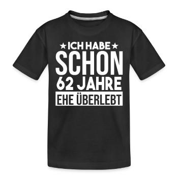 Mariage Aquarium Mariage 62 ans mariage - T-shirt bio Premium Enfant - noir - Devant