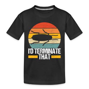 Pest Control Exterminator - Kids' Premium Organic T-Shirt - black - Front