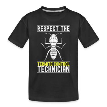 Pest Control Exterminator - Kids' Premium Organic T-Shirt - black - Front