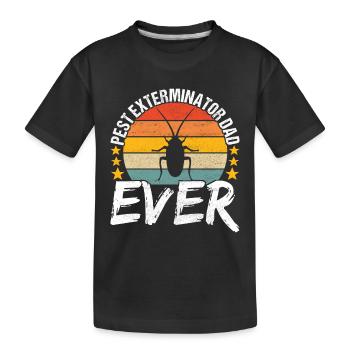 Pest Control Exterminator - Kids' Premium Organic T-Shirt - black - Front