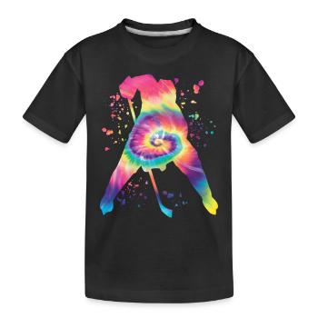 Eishockeyspieler Jungen Eishockey - Kinder Premium Bio T-Shirt - Schwarz - Vorne