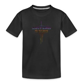 Machen Sie es möglich: Keine Ausreden - Kinder Premium Bio T-Shirt - Schwarz - Vorne