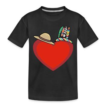 Herz Herzen Wilder Westen USA - Kinder Premium Bio T-Shirt - Schwarz - Vorne