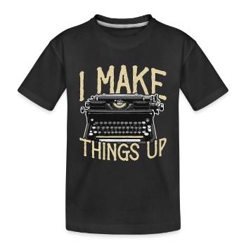 Ecriture J’invente Littérature Journaliste - T-shirt bio Premium Enfant - noir - Devant