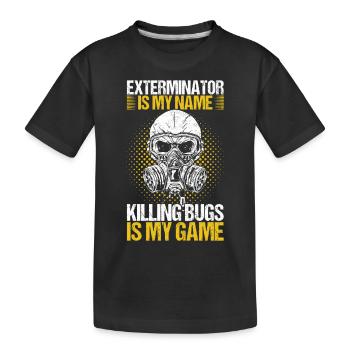 Pest Control Exterminator - Kids' Premium Organic T-Shirt - black - Front