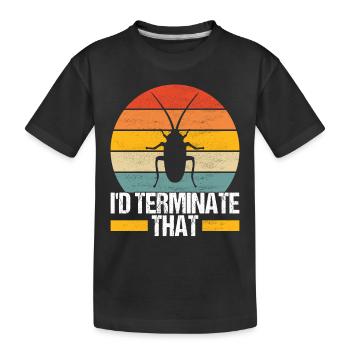Pest Control Exterminator - Kids' Premium Organic T-Shirt - black - Front