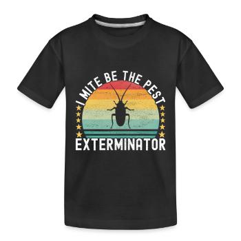 Pest Control Exterminator - Kids' Premium Organic T-Shirt - black - Front