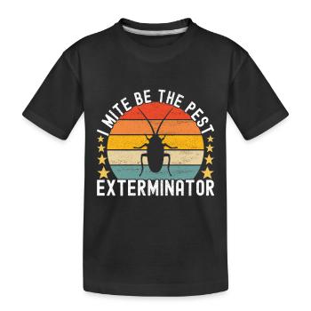 Pest Control Exterminator - Kids' Premium Organic T-Shirt - black - Front