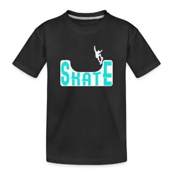 Skate Halfpipe Skateboard - T-shirt bio Premium Enfant - noir - Devant