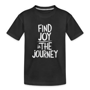 Trouvez la joie sur votre chemin - T-shirt bio Premium Enfant - noir - Devant