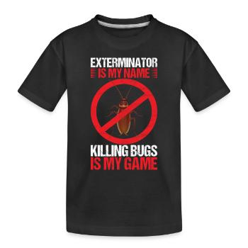 Exterminateur de lutte antiparasitaire - T-shirt bio Premium Enfant - noir - Devant