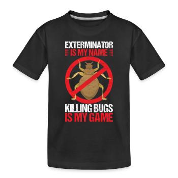 Exterminateur de lutte antiparasitaire - T-shirt bio Premium Enfant - noir - Devant