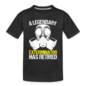 Pest Control Exterminator - Kids' Premium Organic T-Shirt - black - Front