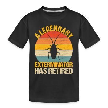 Pest Control Exterminator - Kids' Premium Organic T-Shirt - black - Front