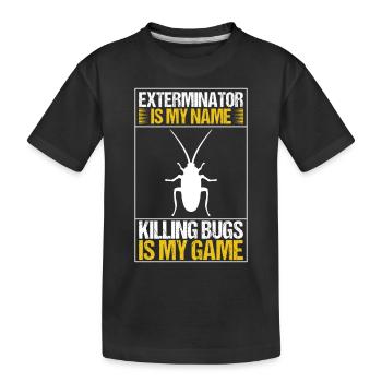Exterminateur de lutte antiparasitaire - T-shirt bio Premium Enfant - noir - Devant