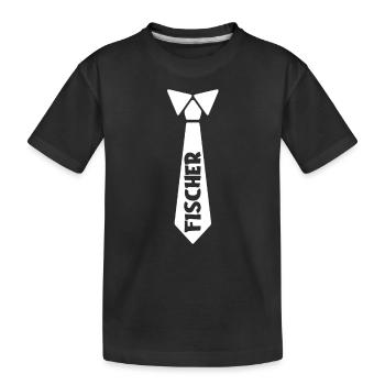 Fisherman Tie Wedding Gift Idea - Kids' Premium Organic T-Shirt - black - Front