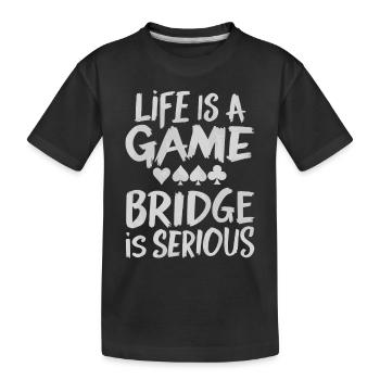 Cadeau pour le jeu de cartes Bridge - T-shirt bio Premium Enfant - noir - Devant