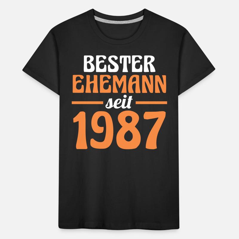Valentinstag Bester Ehemann Seit 1987 Kinder Premium Bio T-Shirt
