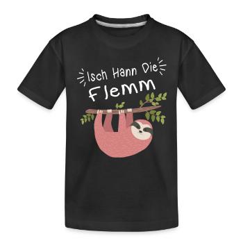 Isch Hann le dialecte de la Sarre - T-shirt bio Premium Enfant - noir - Devant