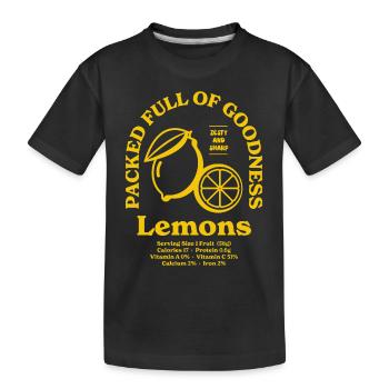 Lemons Nutritional - Kids' Premium Organic T-Shirt - black - Front