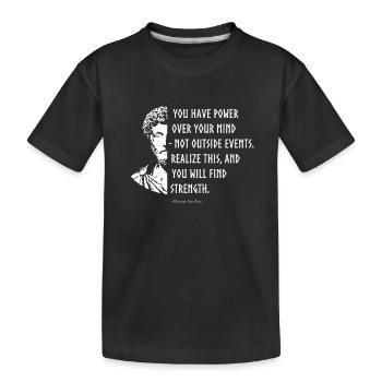 Stoicism Stoic Philosophy Quotes Mark Aurelius - Kids' Premium Organic T-Shirt - black - Front
