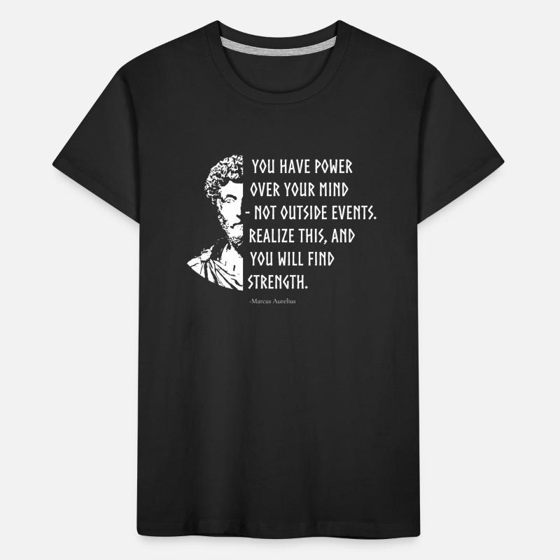 Stoicism Stoic Philosophy Quotes Mark Aurelius Kids' Premium Organic T-Shirt