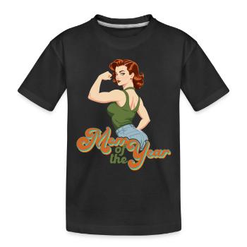Mother of the Year Proud Best Mom Design - Kids' Premium Organic T-Shirt - black - Front
