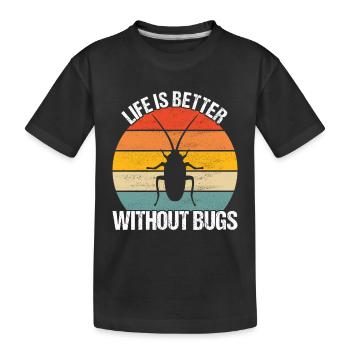 Pest Control Exterminators - Kids' Premium Organic T-Shirt - black - Front