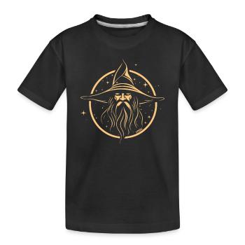 Der gute alte Zauberer - Kinder Premium Bio T-Shirt - Schwarz - Vorne