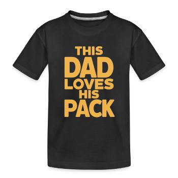 Dieser Papa Liebt Sein Rudel - Kinder Premium Bio T-Shirt - Schwarz - Vorne